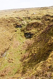 The remains of the wheelpit for the 50 ft wheel Eylesbarrow wheelpit 2.JPG