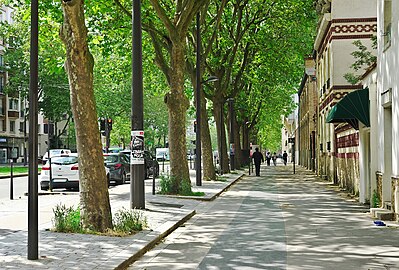 Le boulevard Brune, à proximité de la porte d'Orléans - Paris 14e.