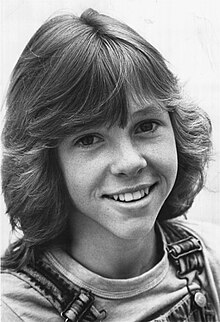 Publicity photo of child actress Kristy McNichol promoting the September 28, 1976 premiere of the second season of the ABC television series Family. Family Kristy McNichol 1976 No 3.jpg