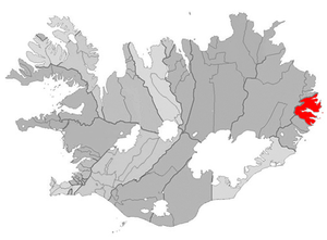 Розташування муніципалітету на мапі Ісландії