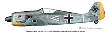 Focke-Wulf Fw 190 A-3, III./JG 2, geflogen von Gruppenkommandeur Hauptmann Hans ‚Assi‘ Hahn, Frankreich im Mai 1942.