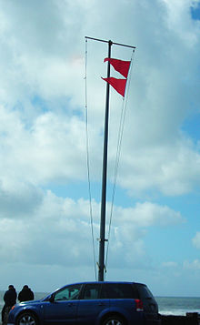 Gale warning flags (USA) Gale Warning - Depoe Bay Oregon.jpg