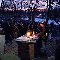 Glover's Tomb at Old Burial Hill, Marblehead during annual commemoration memorial march※