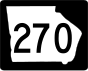 State Route 270 Markierung