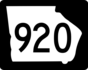 State Route 920 marker