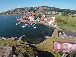 Gerlesborg med vy mod Gerlesborgskolen har fotograferet fra luften.