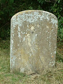 Gibbings's headstone in the churchyard at Long Wittenham