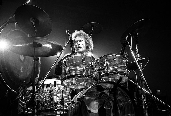 Ginger Baker at the drumkit