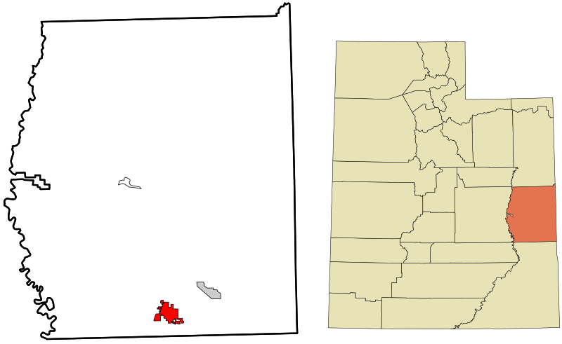 File:Grand County Utah incorporated and unincorporated areas Moab highlighted.svg