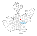 Vị trí của Guadalajara within Jalisco