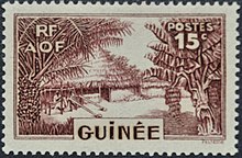 A 1938 stamp of French Guinea. GuineFr 1938 SW133.JPG