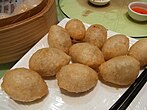 Deep fried glutinous rice ball dumplings