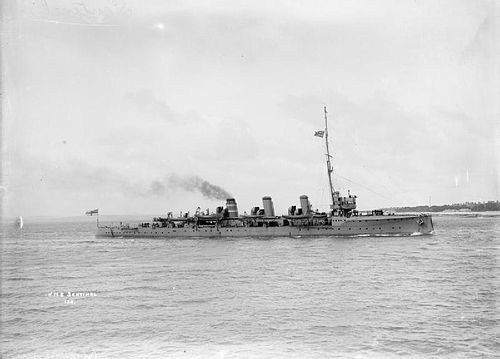 HMS Sentinel, the first scout cruiser