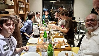 Cena durante l'hackathon a Catania