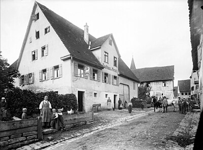 Hagelloch bei Tübingen, Gasthaus zum Hirsch, 1901.jpg