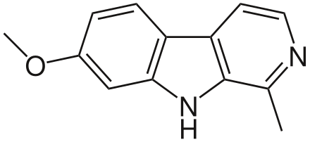 Molecular structure of harmine