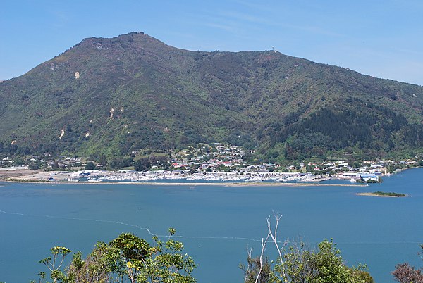 Havelock seen across Pelorus Sound