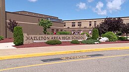 Hazleton Area High School in Hazle Township, June 2018