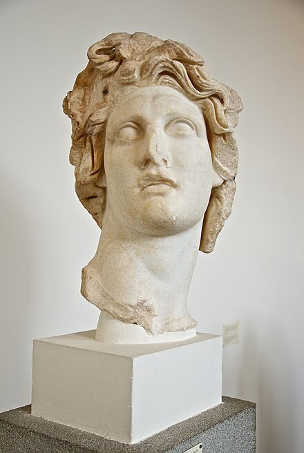 Head of Helios, middle period, Archaeological Museum of Rhodes