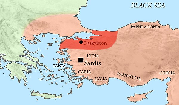 Megabazus became satrap of Hellespontine Phrygia.