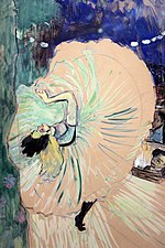 Henri de toulouse-laurtrec, la balleria loïe fuller vista dal retroscena - la ruota, 1893, 02