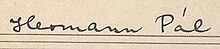 Signature Pál Hermann