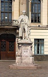 Helmholtz's statue in front of Humboldt University in Berlin