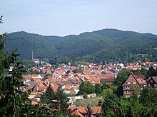 Blick auf Herzberg am Harz von Westen unterhalb des Schlosses