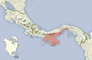 Heteromys adspersus distribution map.png