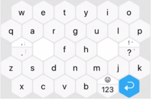 Hexagon keyboard layout Hexagonal keyboard layout.png