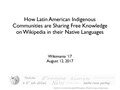Vignette pour Fichier:How Latin American Indigenous Communities are Sharing Free Knowledge on Wikipedia in Their Native Languages.pdf