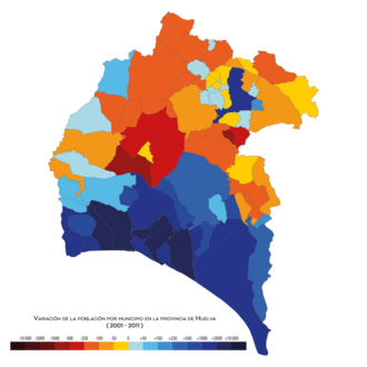 Variación de población entre 2001 y 2011