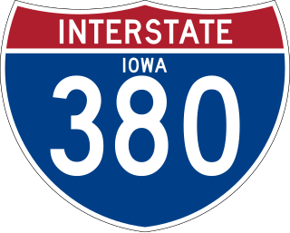 <span class="mw-page-title-main">Interstate 380 (Iowa)</span> Auxiliary Interstate Highway in Iowa, United States