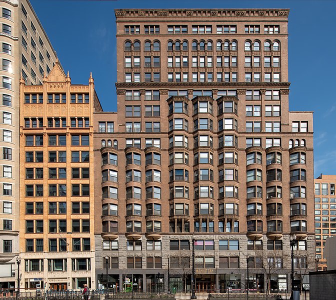 File:IL - Chicago - Architecture - Manhattan and Plymouth Buildings.jpg