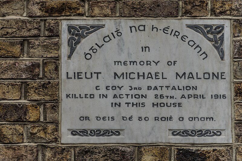 File:IN MEMORY OF MICHAEL MALONE (EASTER RISING 1916) REF-105756 (18975301622).jpg