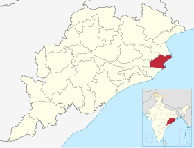 Localização do distrito de Kendrapara