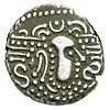 Indo-Sasanian coin of the Chaulukyas with geometrical royal effigy 10th century CE.jpg