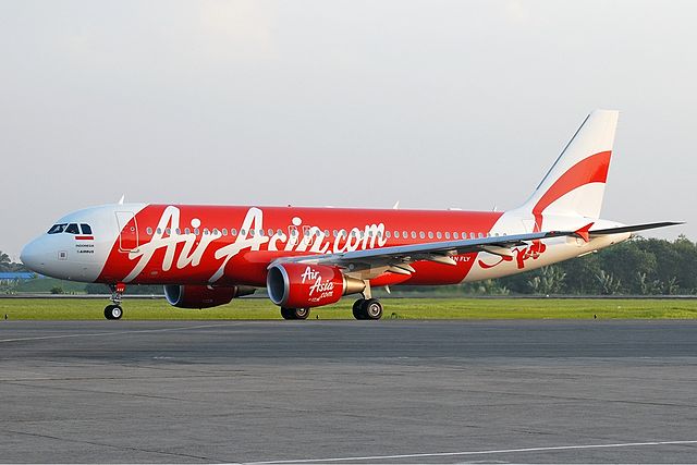 Indonesia AirAsia in the old red and white livery