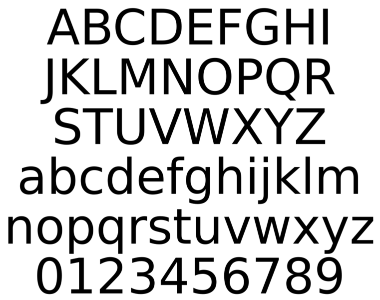 File:Inkscape Fonts - DejaVu Sans.png