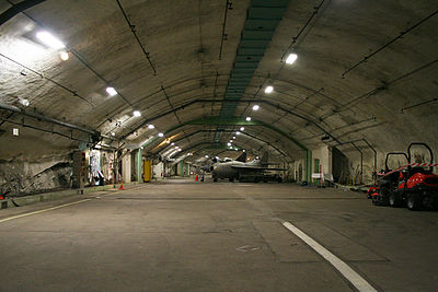 Västra uppfartstunneln i nya berget vid Säve flygbas.