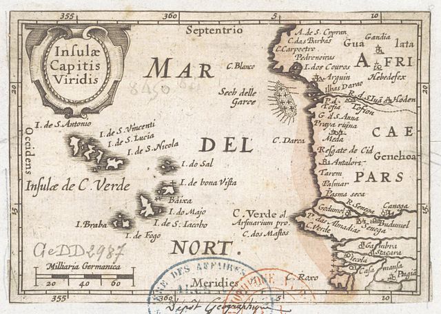 Insulae Capitis Viridis (1598), showing Cape Verde