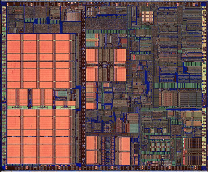 File:Intel@180nm@P6@Coppermine@Pentium III@unknow Slot1 DSCx1 polysilicon microscope stitched@5x (38025178422).jpg