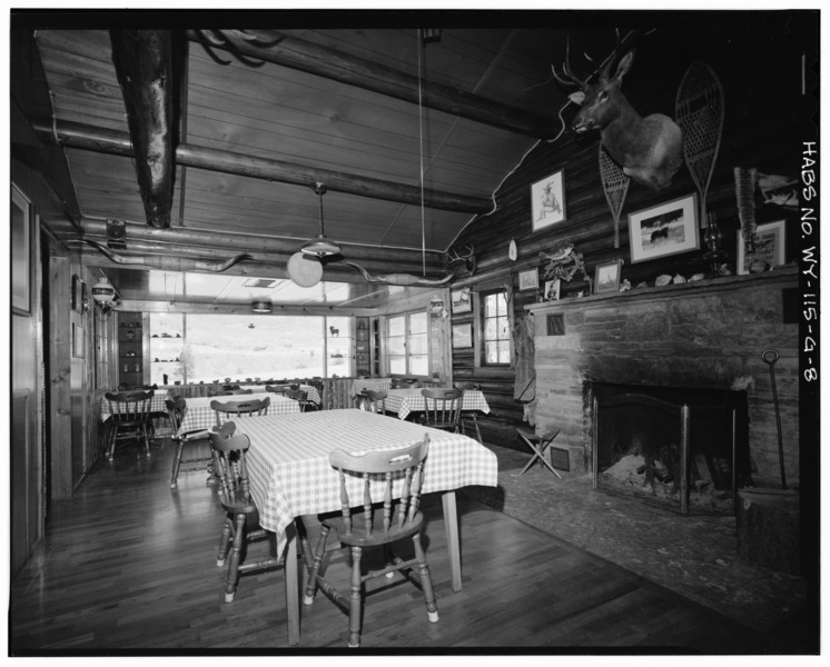 File:Interior of dining room - Trail Shop, Lodge, 2750 North Fork Highway, Cody, Park County, WY HABS WYO,15-CODY.V,3G-8.tif