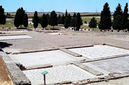 Roman floor mosaic, Italica