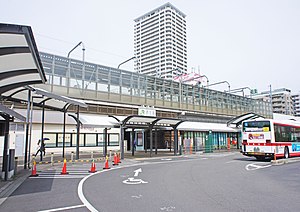 JR East Nagamachi Station East Exit.jpg