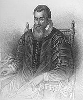 The Scotsman John Napier (1550-1617), the inventor of logarithms, depicted in an engraving by Samuel Freeman (1773-1857) based on a 1616 painting at the University of Edinburgh John Napier.JPG