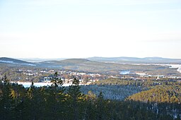 Vy mot Jokkmokk från Storknabben