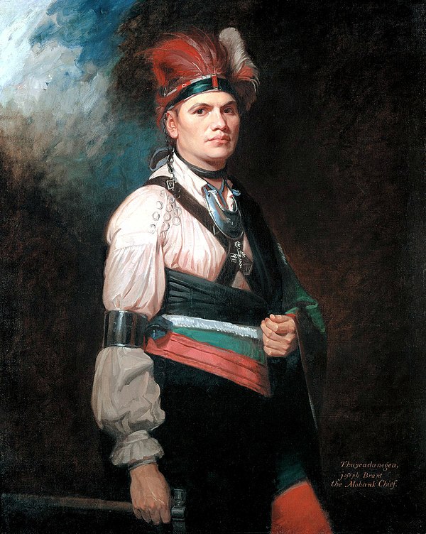 Mohawk Chief Joseph Brant, 1776 portrait by George Romney