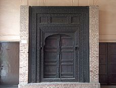 July 9 2005 - The Lahore Fort-A black wooden door.jpg