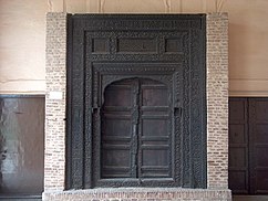 July 9 2005 - The Lahore Fort-A black wooden door.jpg
